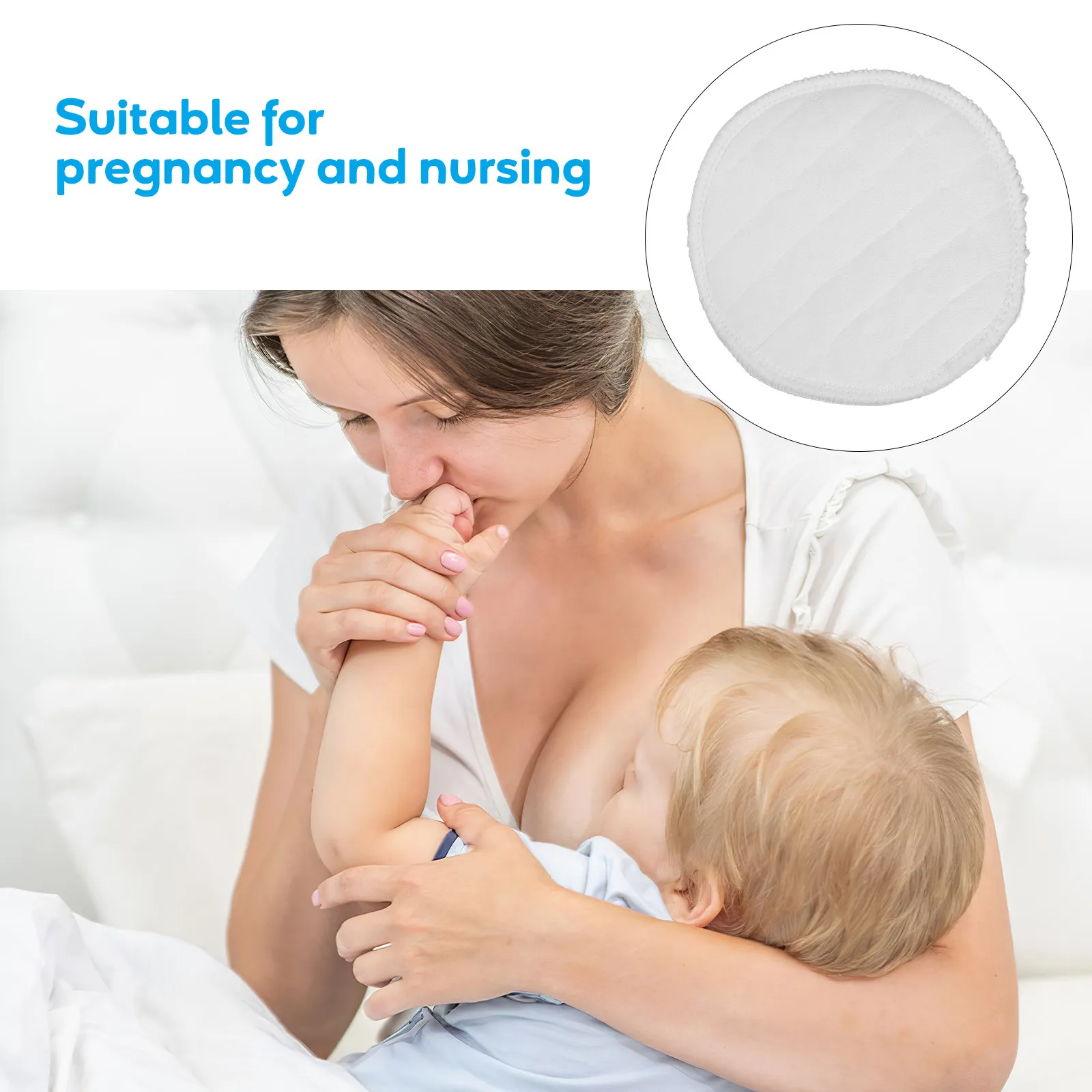 10Pcs Reusable Maternity Nursing Pads Cotton Soft Absorbent Washable Breastfeeding Leak Proof Pads for Pregnancy