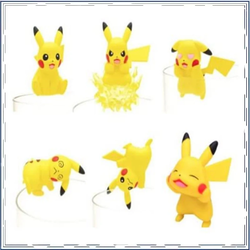 

Pokémon Pikachu Cup Edge Figurine Gashapon Collection Desktop Ornament Action Figure Model Toys
