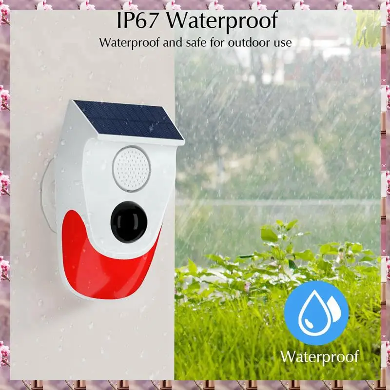 2025 Outdoor Solar Human Body Sensing System Sensors With Remote Controller 120DB High Decibel For Home Burglar System,Outdoor S