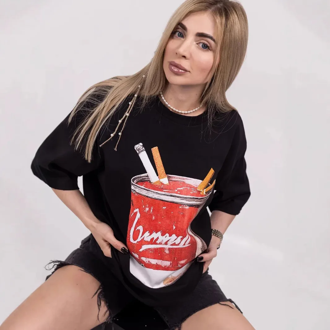 América rua moda engraçado padrão t camisas oversize amarelo 100% algodão puro confortável verão fácil t hip hoip casual topos