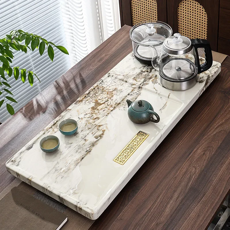 dh- Hospitality Tea Tray Luxury Accessories Ceramic Decorative Serving Tea Tray Tableware Living Room Bandejas Home Products