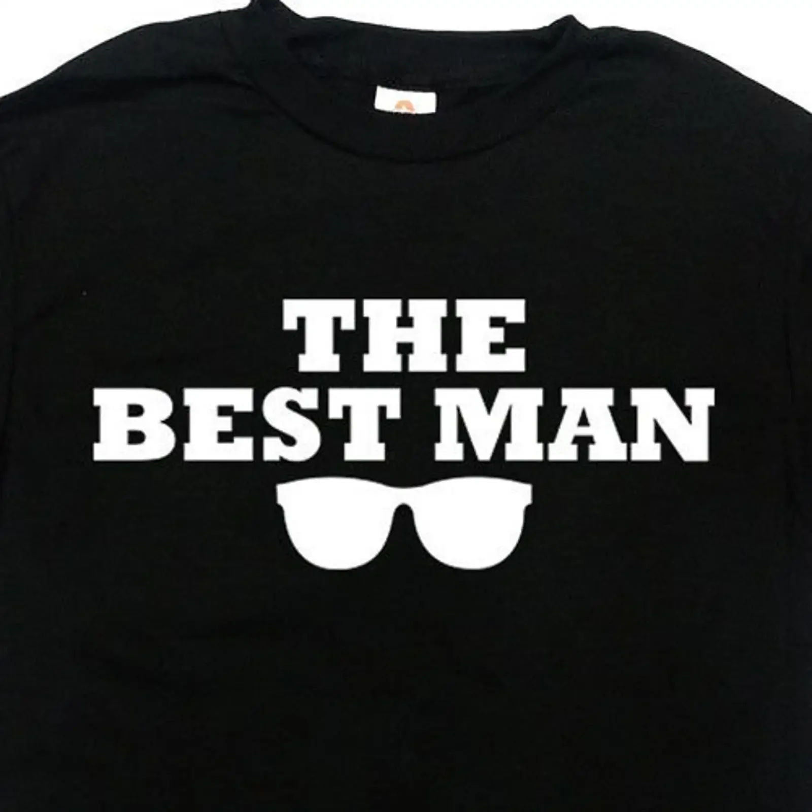Men's The Best Man Sunglasses Print T Shirt Wedding Bachelor Party Proposal Casual  vintage Washed Stylish streetwear