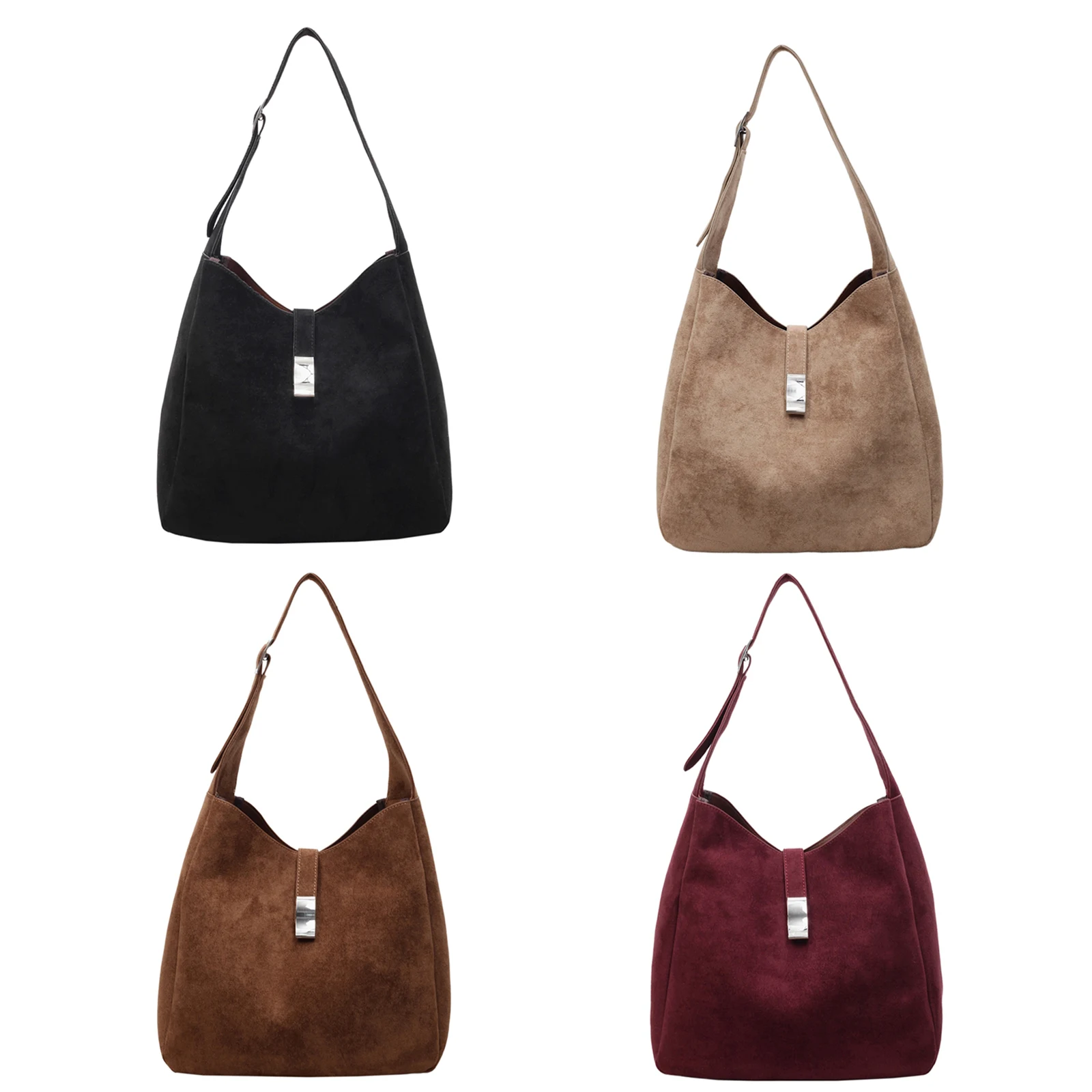 

Women Faux Suede Shoulder Bag Large Capacity Tote Bag Travel College Work Tote Handbag for Women Work Shopping Travel