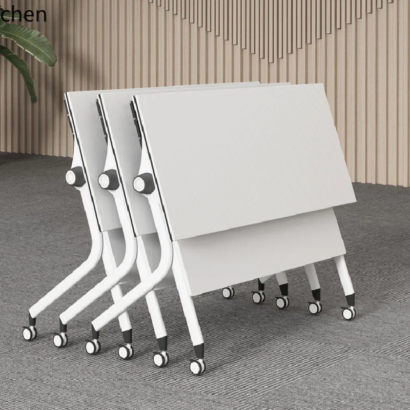 LYY Training Table and Chair Set Movable Splicing Multi-functional Office Folding Conference Table