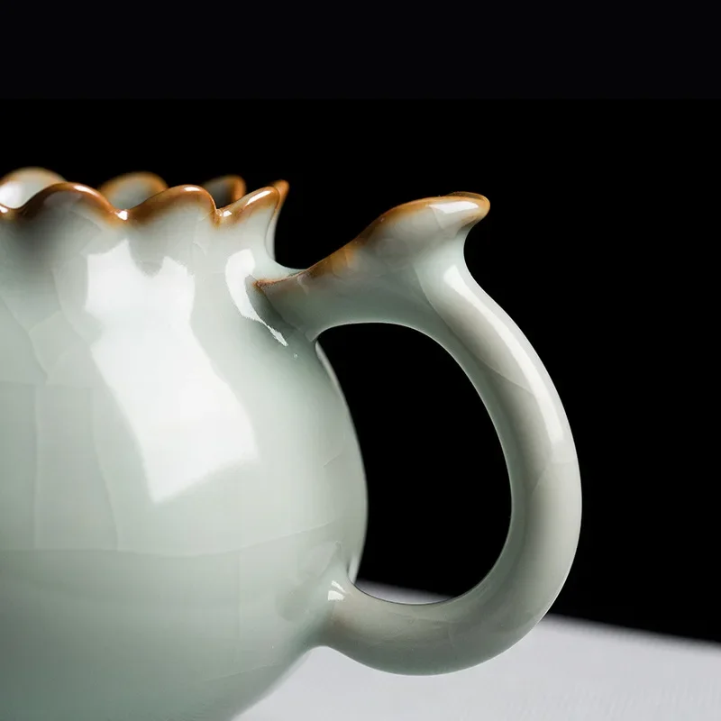 Ru kiln fair cup ceramic ice crack glaze tea ware household Jingdezhen