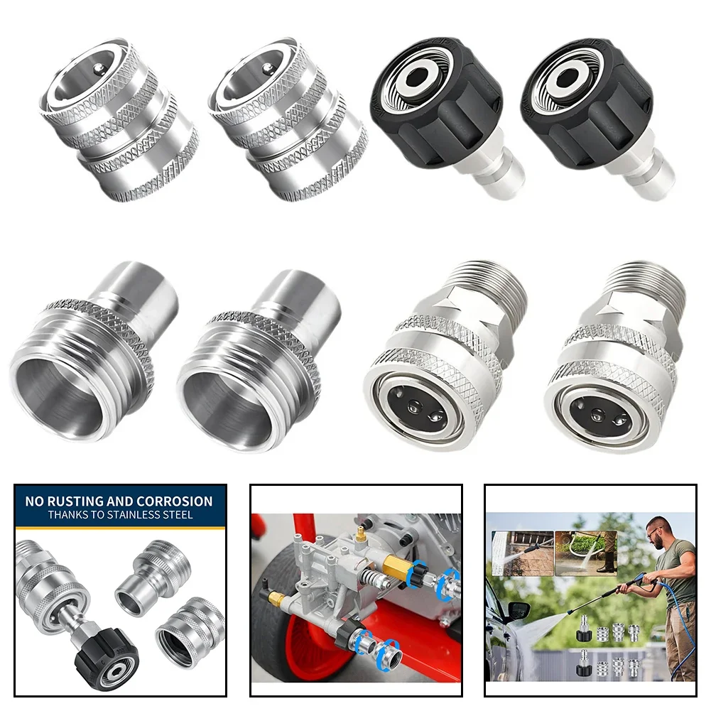 

Water Pipe Quick Connector Accessories High Pressure Washer Connect Kit Multi-function Garden Water Hose Adapter Fittings Clamps