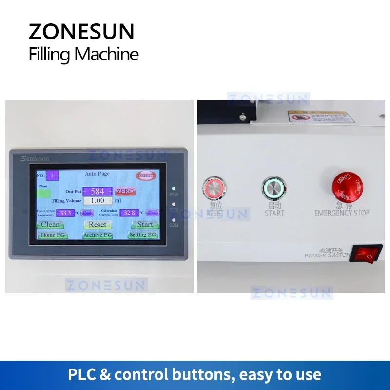 ZONESUN Mesin Pengisian Kartrid Otomatis Pengisi Gerobak Peralatan Pengepakan Cairan Minyak Meja ZS-EL221