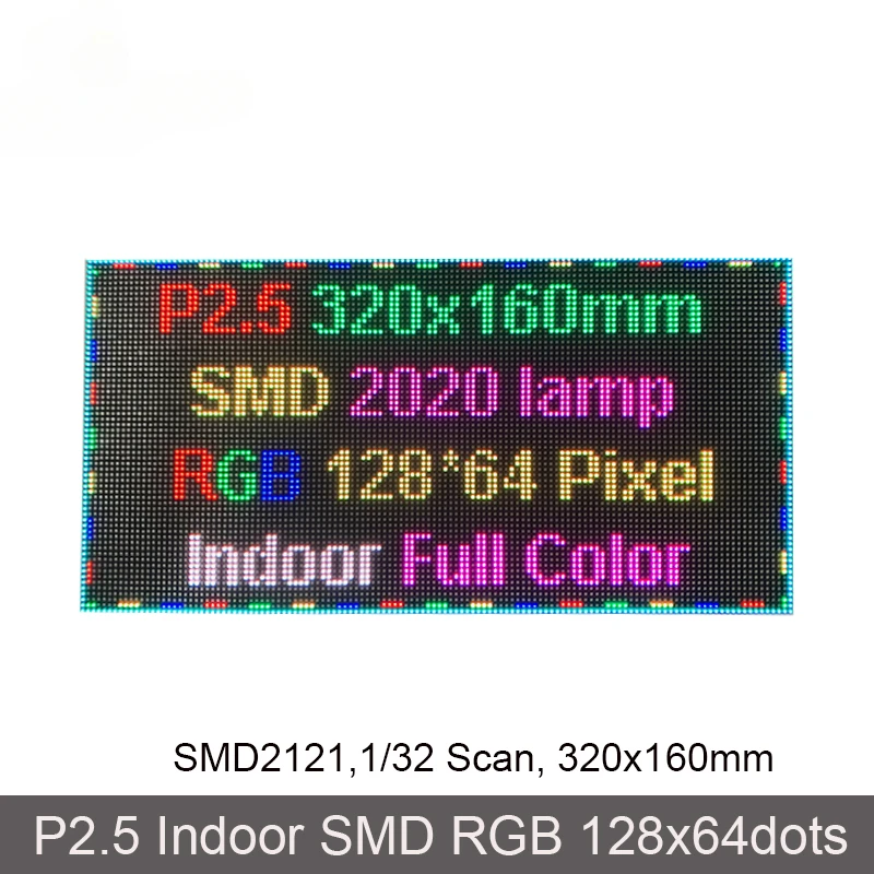 

BOTAI Best Price 2.5mm Pitch P2.5 320x160mm SMD2020 RGB Full-color Indoor 128x64 Dots led display module