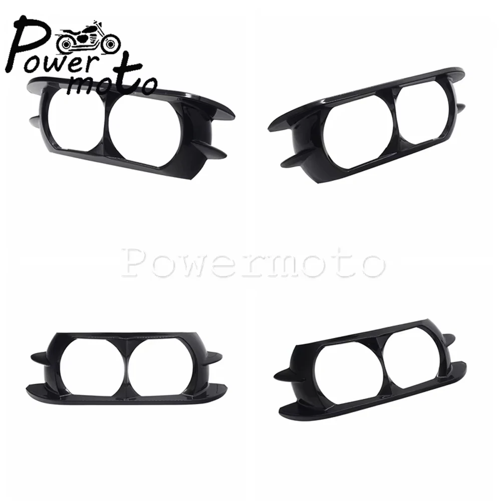 For Harley Road Glide FLTRX FLTRU FLTRXS FLTRXSE Head Light Ring Frame 15-20 Motorcycle Dual Headlight Bezel Trim Fairing Covers
