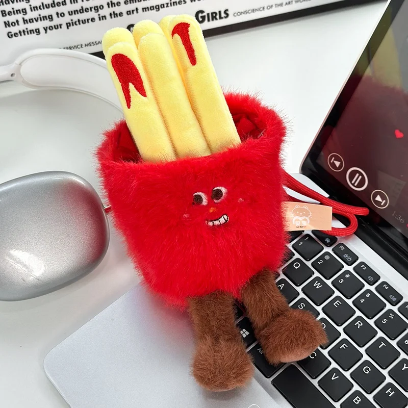 Perfumed Plush Food Doll Pendant Cute Cartoon Pizza Sandwich Doll Keychain Cute Plush Toy Backpack Versatile Pendant Accessories