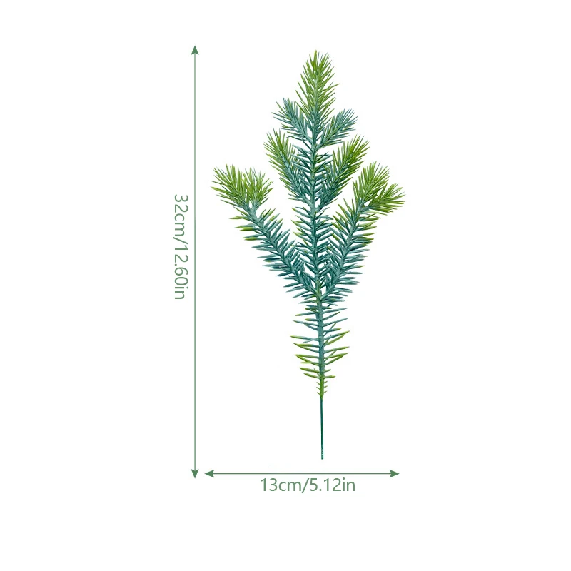 Christmas Simulation Pine Branches Artificial Pine Needle Ornaments Imitation Plant Xmas Pendant Festival Decoration