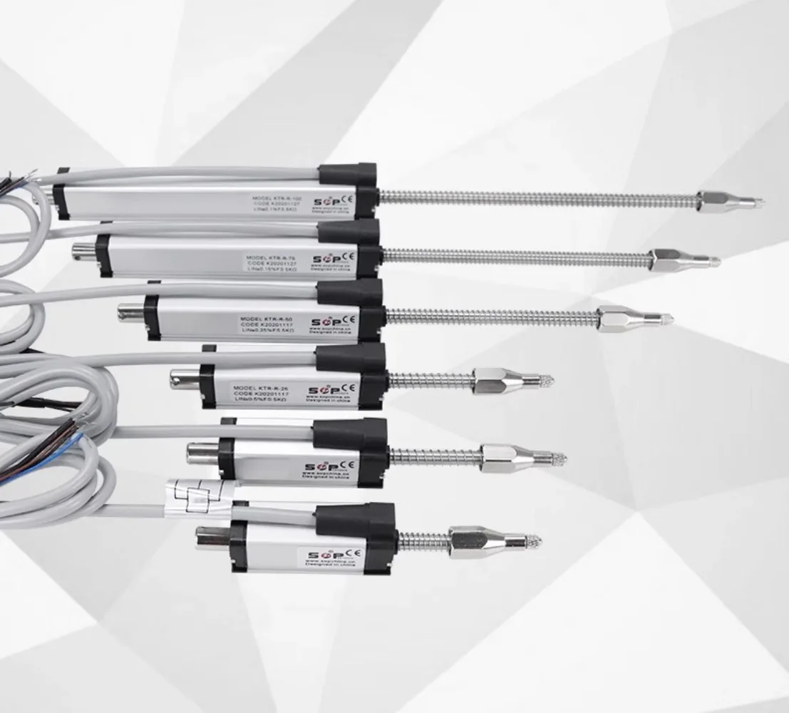 Miniature spring self-recovery linear displacement transducer KTR-150mm rebound rod type electronic ruler
