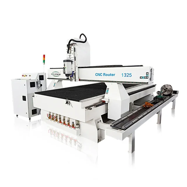 New Design 3 4 Axis Cnc Wood Carving Machine With Rotary / 1325 Cnc Router Woodworking Machinery Engraver