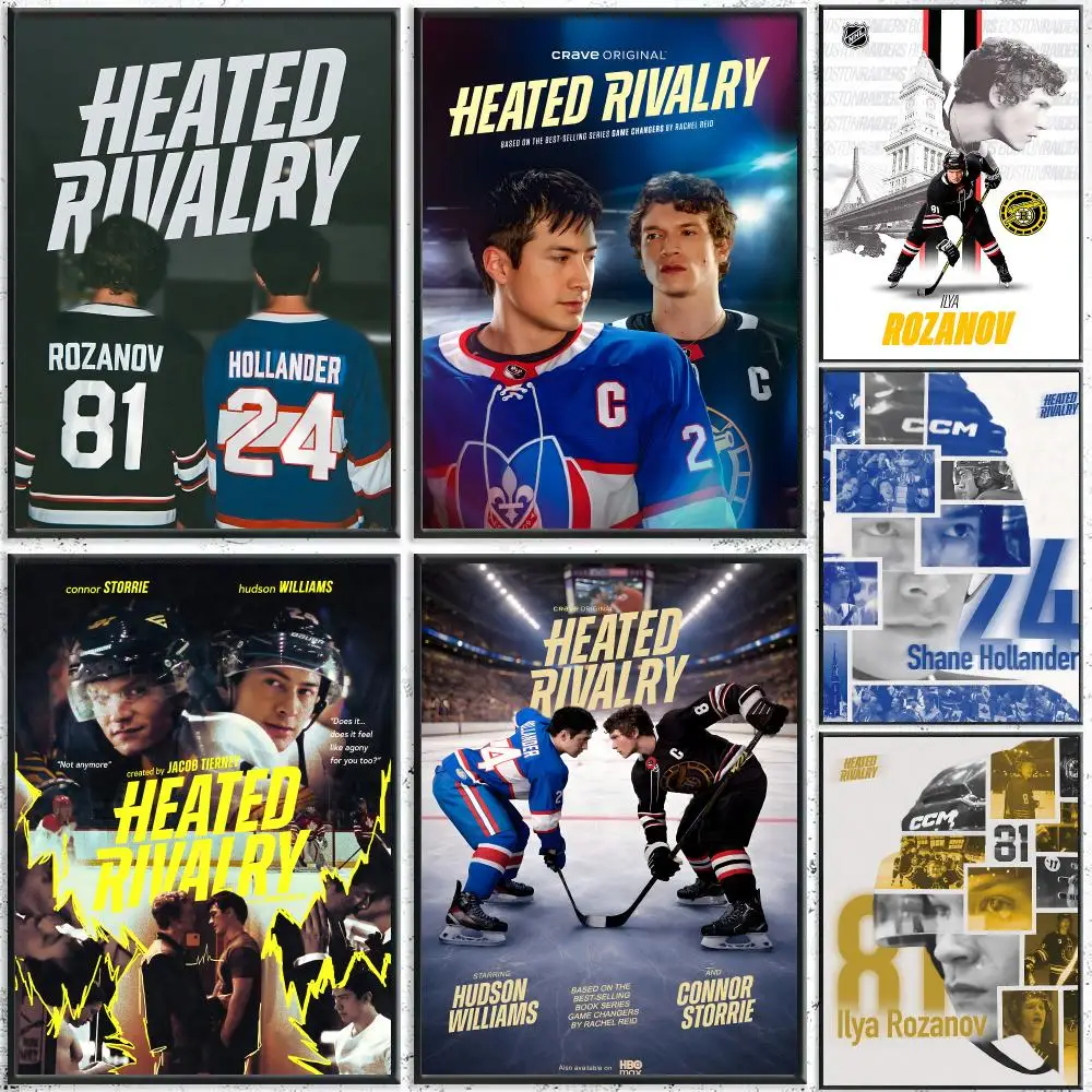 TV Series Heated Rivalry Poster Self-Adhesive Waterproof Wall Stickers Coffee Bar Home Wall Decor