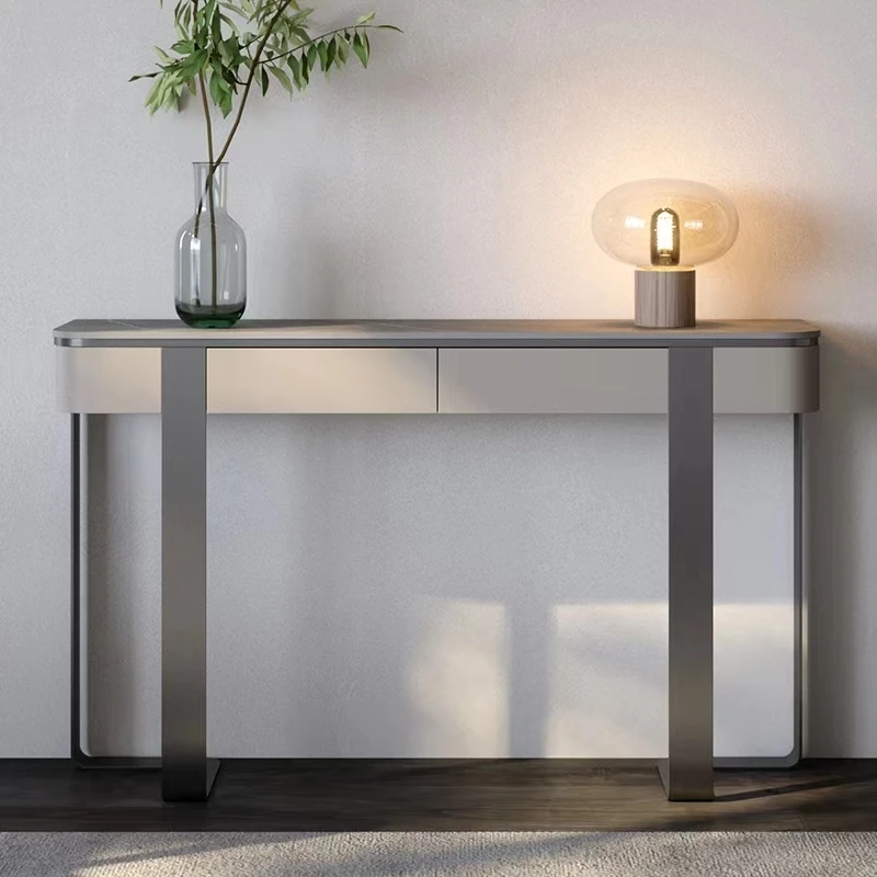 

Italian Minimalist Console Table Modern Trendy Aesthetic Elegant Console Table With Storage Design Bureau Furniture Living Room