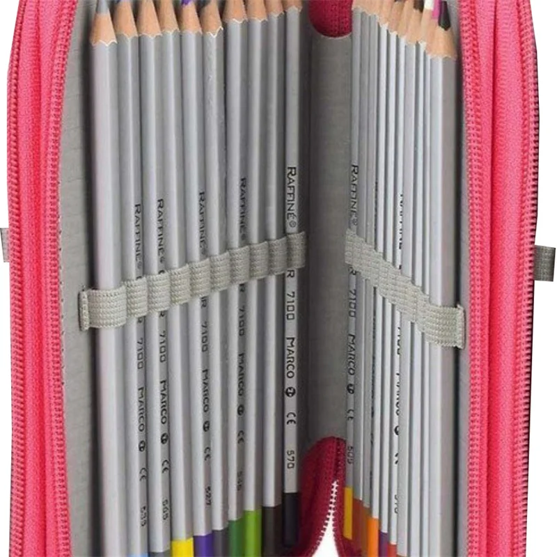 Estuche para lápices de colores con compartimentos, prácticos bolsas para lápices grandes para acuarelas, bolígrafos de Gel y lápices normales