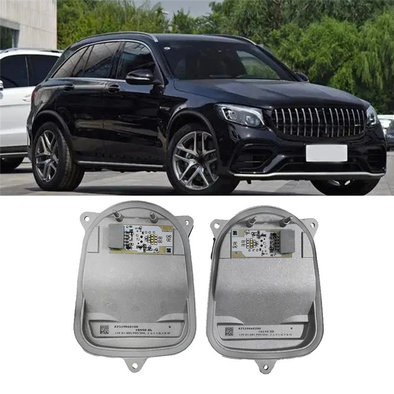 1 par de módulo de controle LED de farol A 2539068100   Um 2539068200   Fonte de lâmpada diurna drl para mercedes-benz glc x253 2016-2020