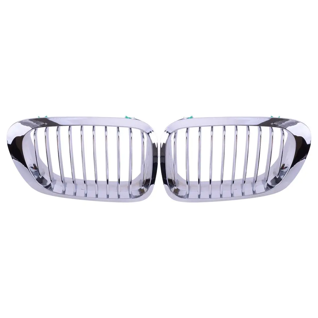 

1 Pair Chrome Style Front Hood Kidney Grilles Covers Fit For BMW 3 E46 325Ci 330Ci Coupe Pre-LCI 1999-2002 2-Door