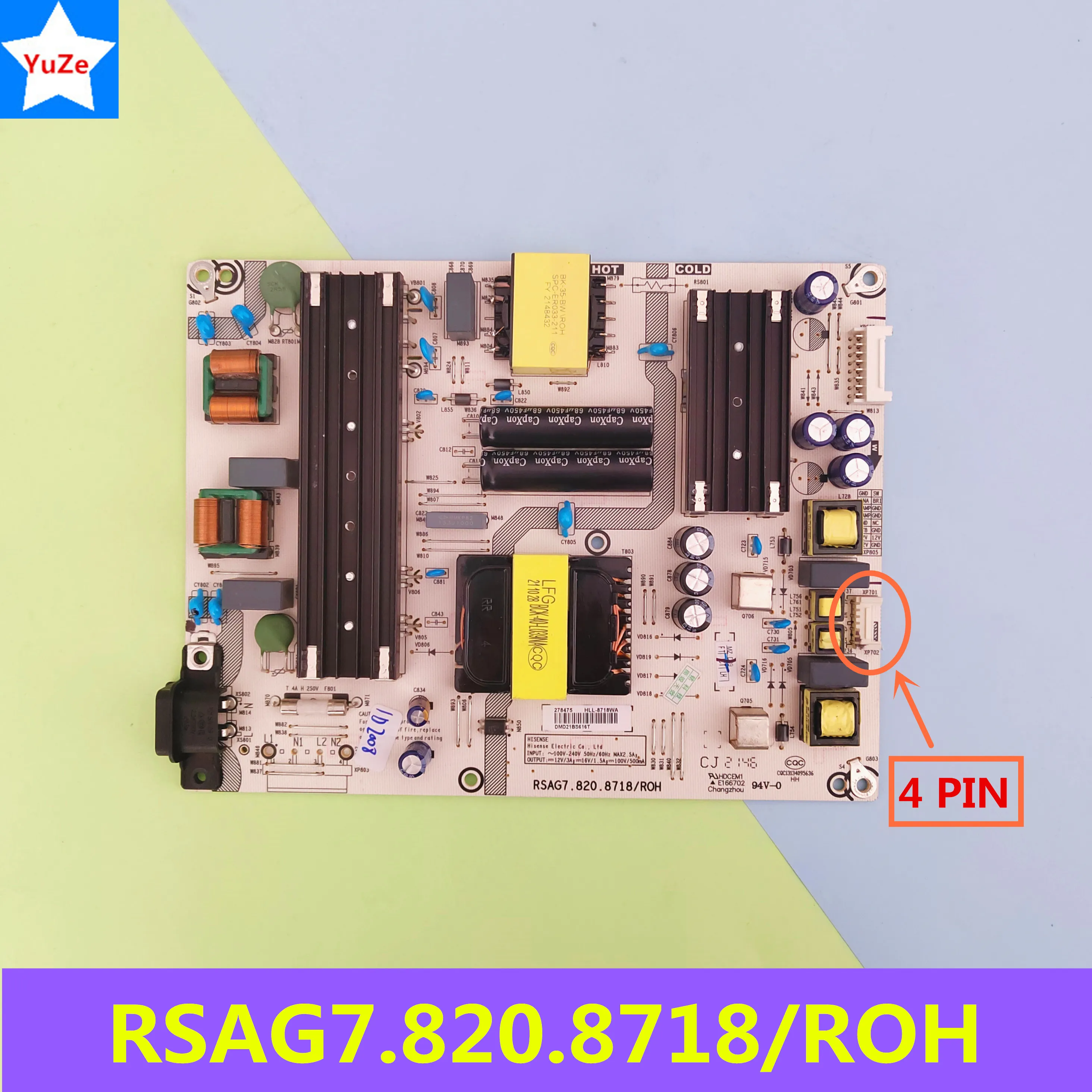 RSAG7.820.8718 RSAG7.820.8718/ROH HLL-8718WA Power Supply Board for 65A7GV 65'' 65 inch 65E3F 65A52F TV RSAG7 820 8718