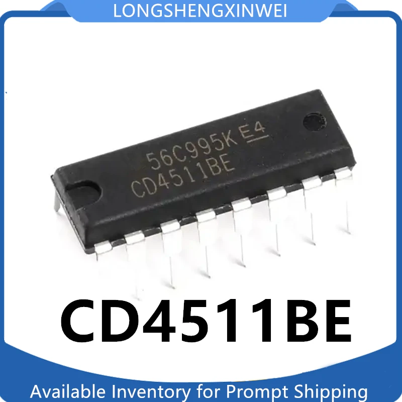 Inline DIP-16 Display Driver Circuito Integrado, Em Stock, Novo, CD4511BE, CD4511, 1Pc