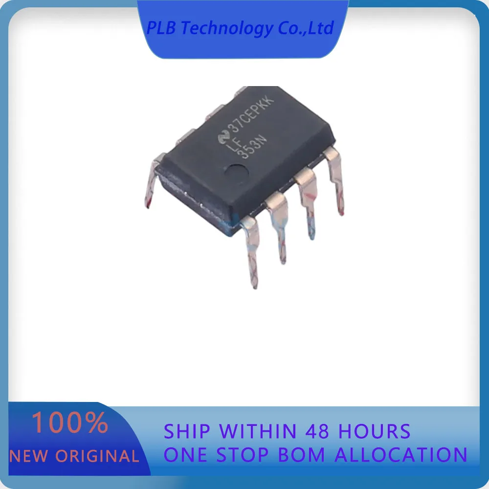 5PCS/LOT LF353N/NOPB LF353  5mV 4MHz 13V/us 50pA 2 PDIP-8 FET Input Amplifiers Original Stock