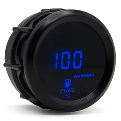 12V Fuel Level Gauge Digital Display With Warning Red/Blue LED Colors Stainless Steel Fuel Level Sensor 240-33ohm For Gasoline