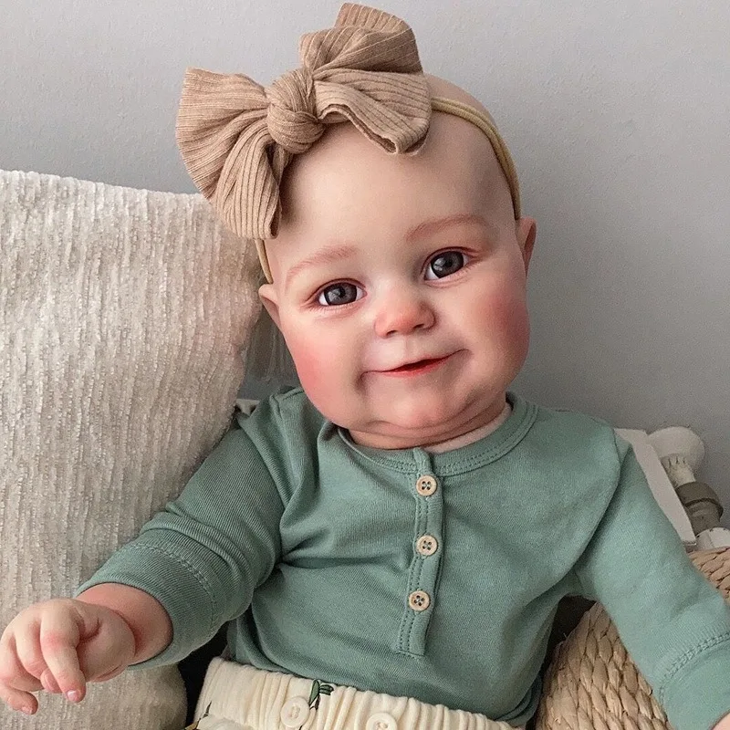 

20-Inch Maddie Realistic Reborn Doll, Soft Vinyl Baby Doll W-20 Playmate Doll, Sits, Lies Down, And Is Playful.