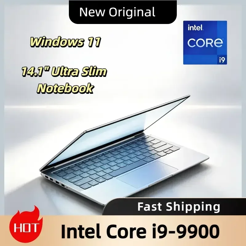 Intel I9 9900 2026 New Windows 11 Ultra Slim 14.1 Inch Laptop 32GB RAM 2TB SSD Office Notebook