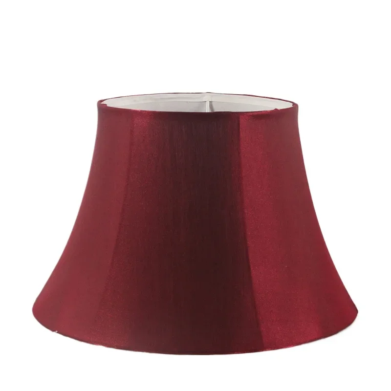 Source manufacturer, burgundy silk satin floor lampshade custom, European modern lighting lamps wrought iron fabric lampshade