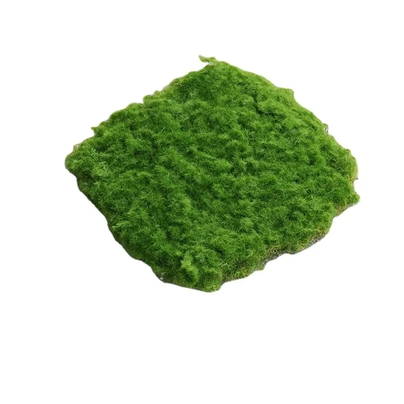 

High quality multi-size artificial flocking moss decorative potted flowers