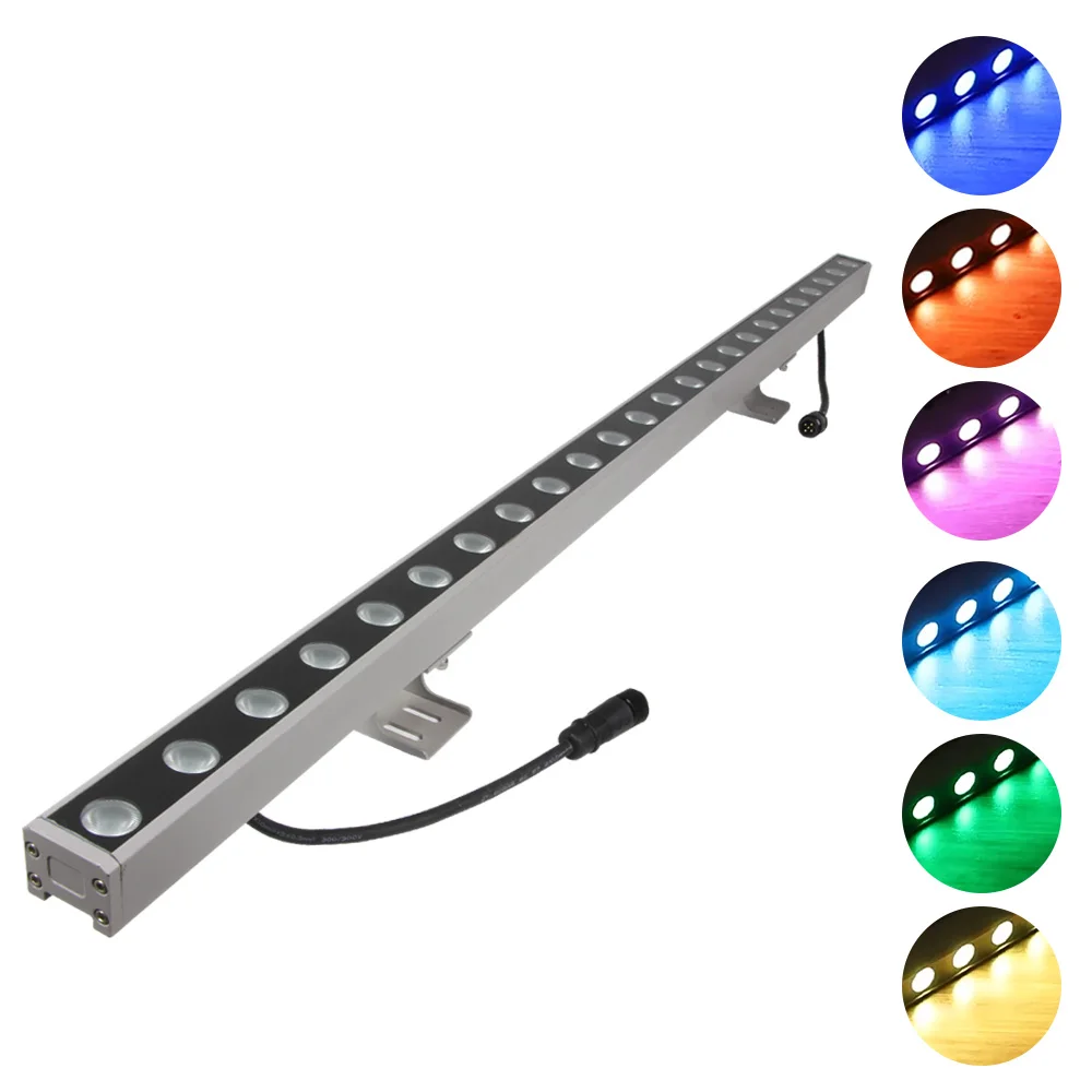 108W 3-IN-1 DMX512 RGB IP65 LED Wall Washer for Outdoor Architecture Hotel Building Decor Lighting