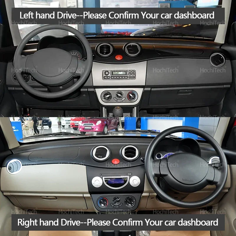 For Lifan 320 330 2009 2010 2011 2012 Suede Leather Dashmat Dashboard Cover Black/Brown Instrument Panel Sunscreen Pad Ornaments
