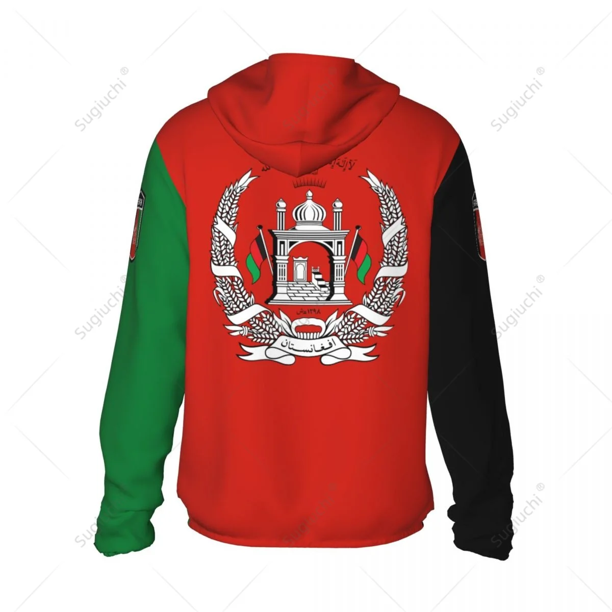 Sudadera con capucha de protección solar con bandera de Pakistán, ropa de protección solar, pesca, ciclismo, correr, secado rápido, manga larga con cremallera, poliéster