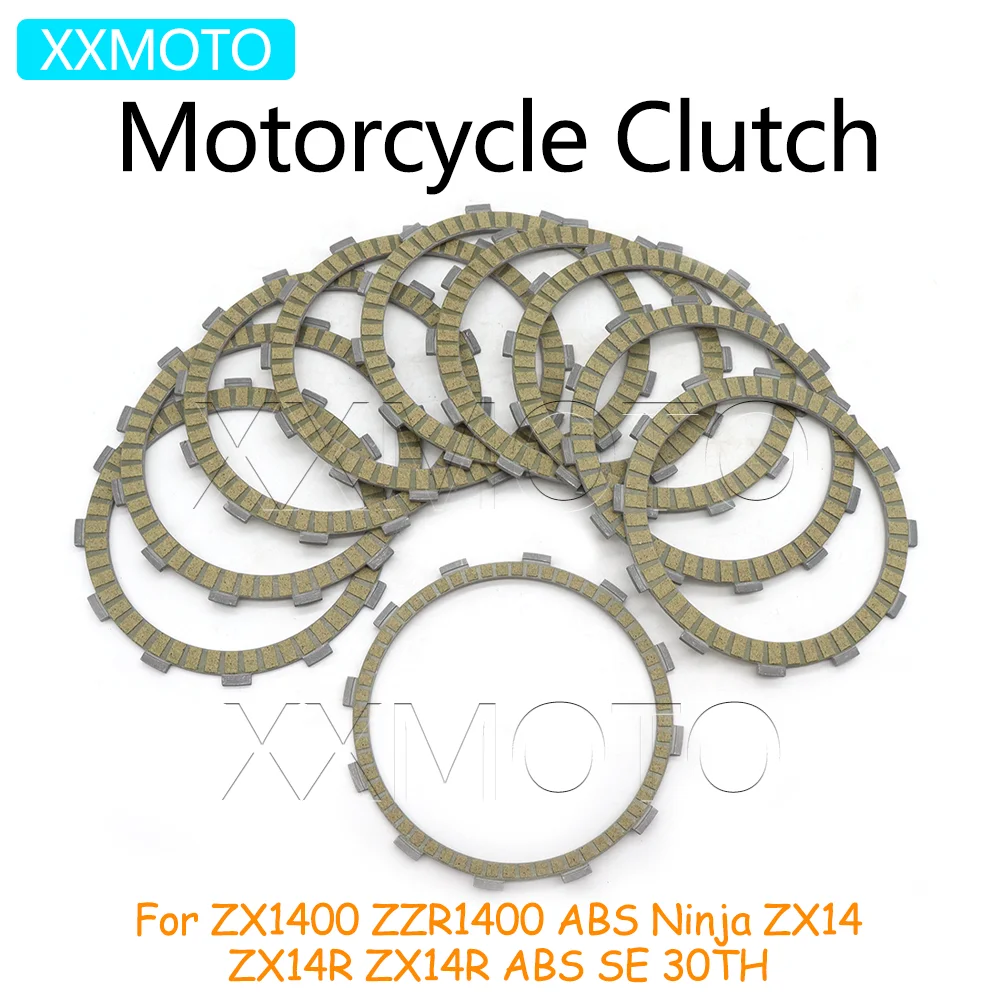 

For Kawasaki ZX1400 ZZR1400 ABS Ninja ZX14 ZX14R ZX 14R ABS SE 30TH Motorcycle Clutch Plates Friction Disc Kits Accessories