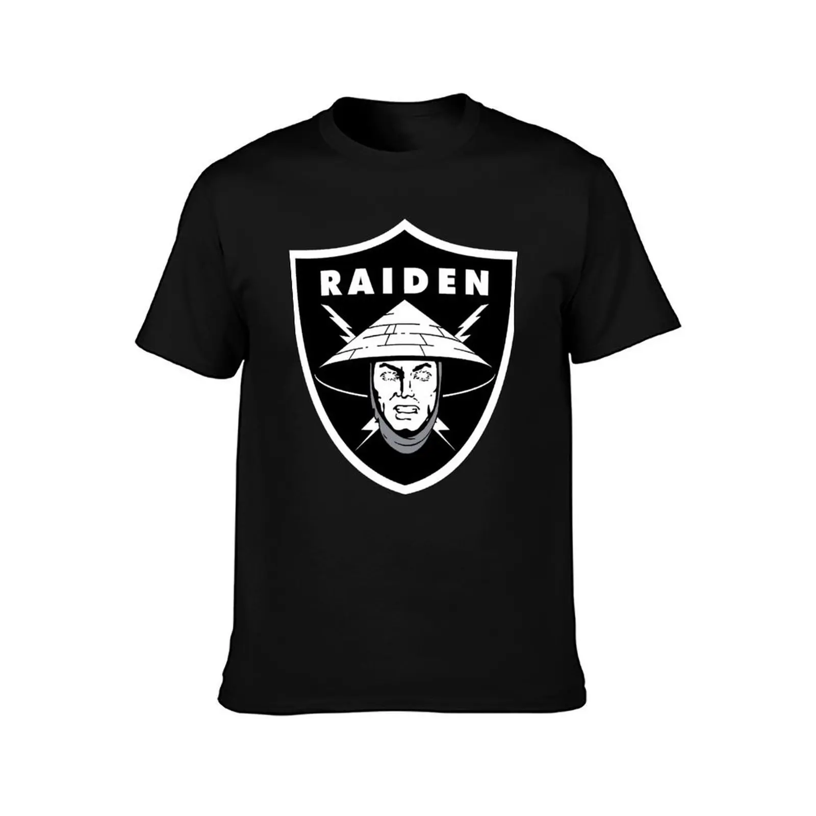RAIDEN MASHUP T-Shirt, Summer Casual Cotton Tee, Oversized Streetwear Tops, Vintage Graphic Print, Loose Fit Short Sleeve