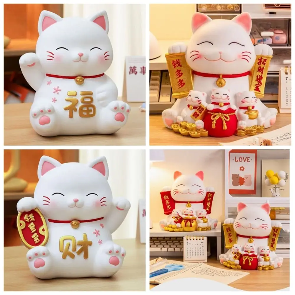 Durable Savings Tank Lucky Cat Piggy Bank Good Symbolism Decorative Cat Ornaments Openable Cartoon Cartoon Money Boxes Kid Toy