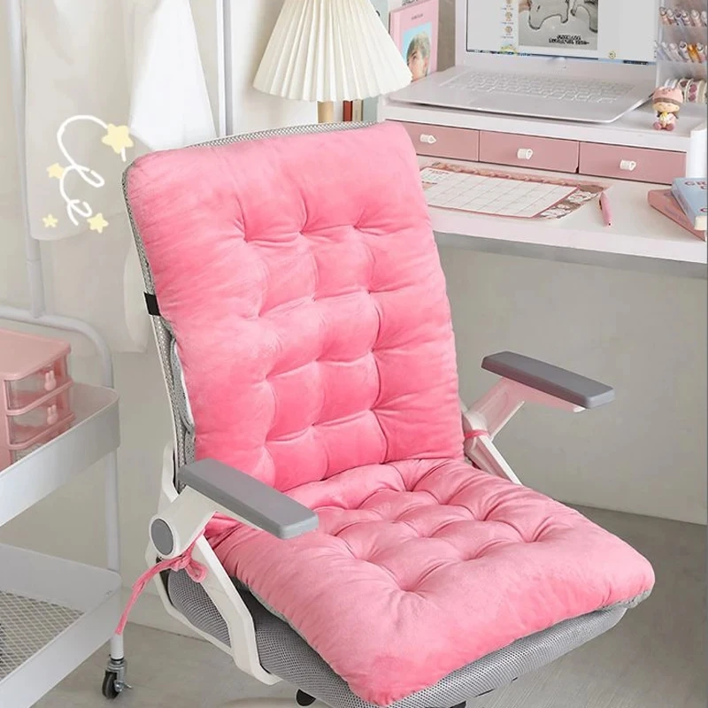 Thicken Warm Office Computer Chair Cushion Extended Chair Cushion Dormitory Classroom Stool Seat Mat Solid Color Seat Cushions