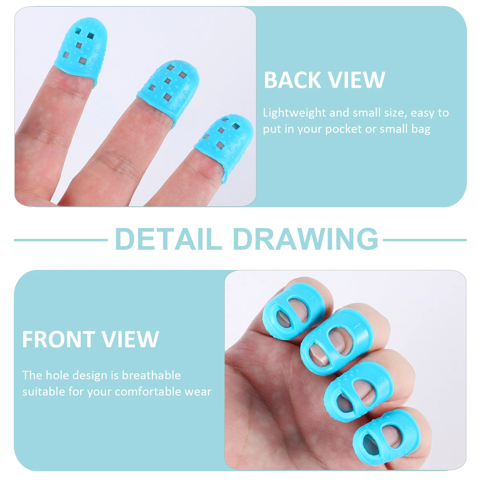 

25 Pcs Guitar Finger Protector Sleeves Covers Protection for Tips Silica Gel Stop Guards