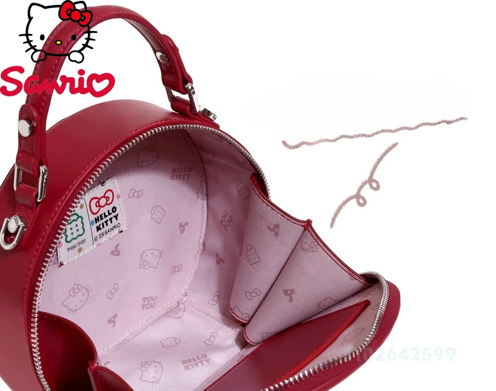 Hello Kitty New Women's Crossbody Bag Fashion High Quality Women's Mobile Storage Bag Cartoon Red Versatile Women's Handbag