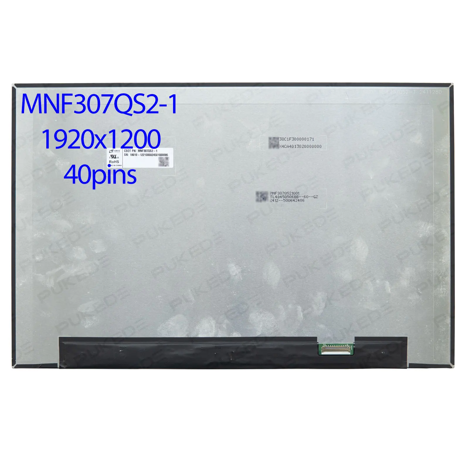 

MNF307QS2-1 IPS Laptop Lcd Screen Display Panel 15.3 Inch FHD 1920X1200 EDP 40Pin