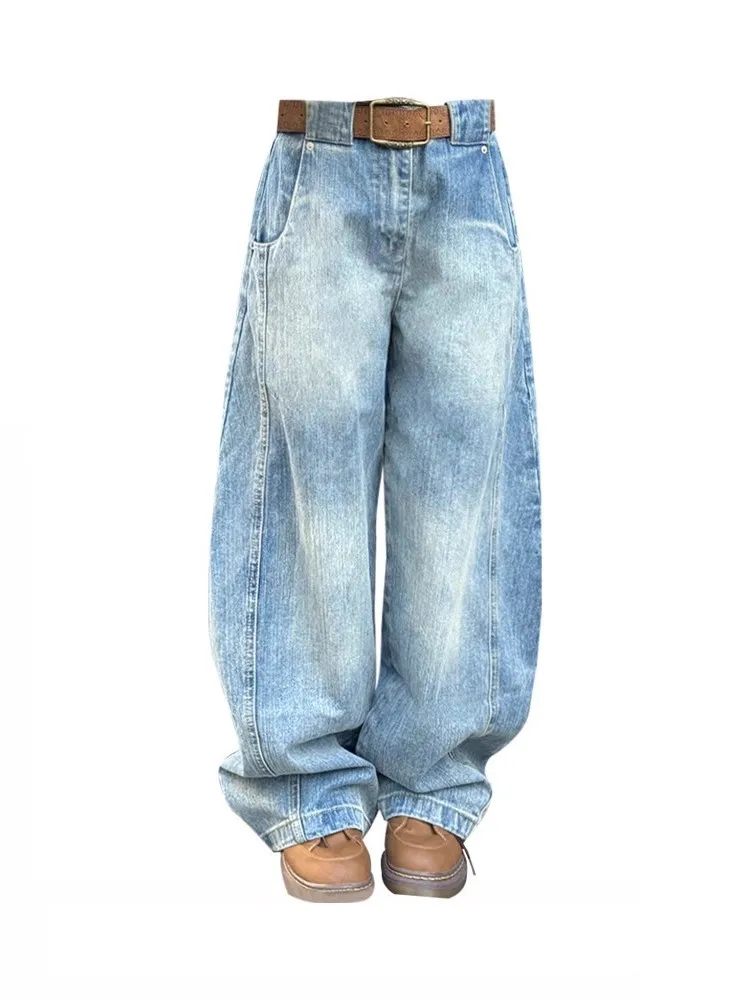 Wide Leg Pants Blue Formal Womens Summer Mesh Flowy Drawstrings Adjustable Spandex Lightweight Quick-Drying Kawaii Youth Cute OL