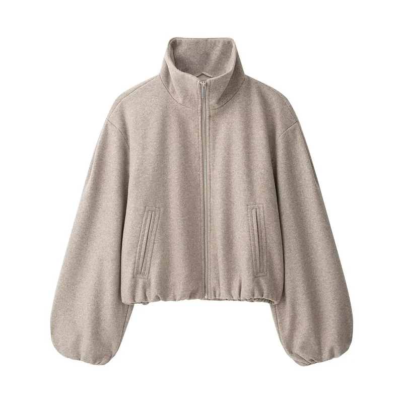 Guobioziy Women's Jacket 2026 Early Autumn New Release Stand Collar Soft Pilot Jacket Fashionable European and American Style