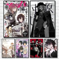 Anime B-Bungo S-Stray Dogs Poster Sticky Wall Art Printing Waterproof Home Living Bed Room Bar Aesthetic Decor