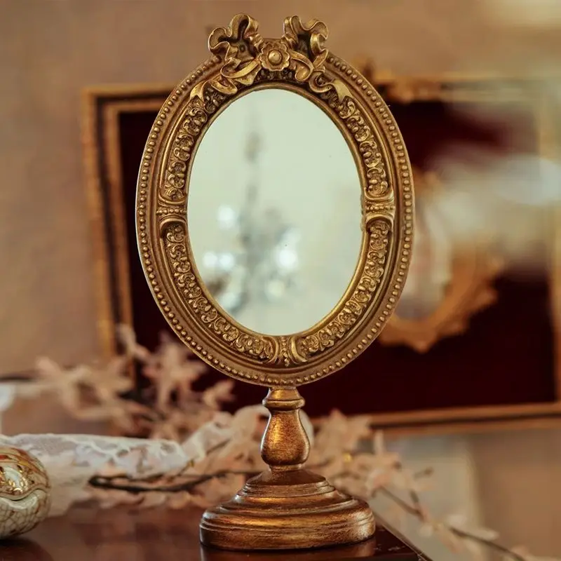

Zml desktop mirror photo prop embossed photo frame picture frame vanity mirror home decor