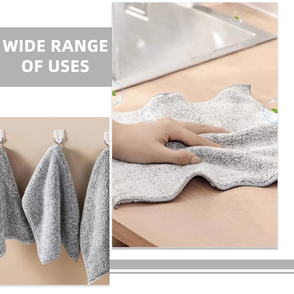 

10Pcs Dishwashing Cloth Kitchen Soft Fiber Non-Fray Edge for Dish Washing Glassware and Household Use