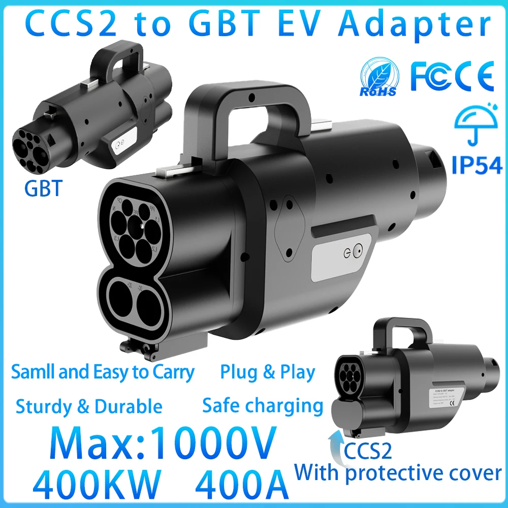 Uniris CCS2 To GBT Adapter Ev car Charging Converter 400KW 1000V DC Fast CCS Combo 2 for GB/T Electric Vehicle Charger Connector
