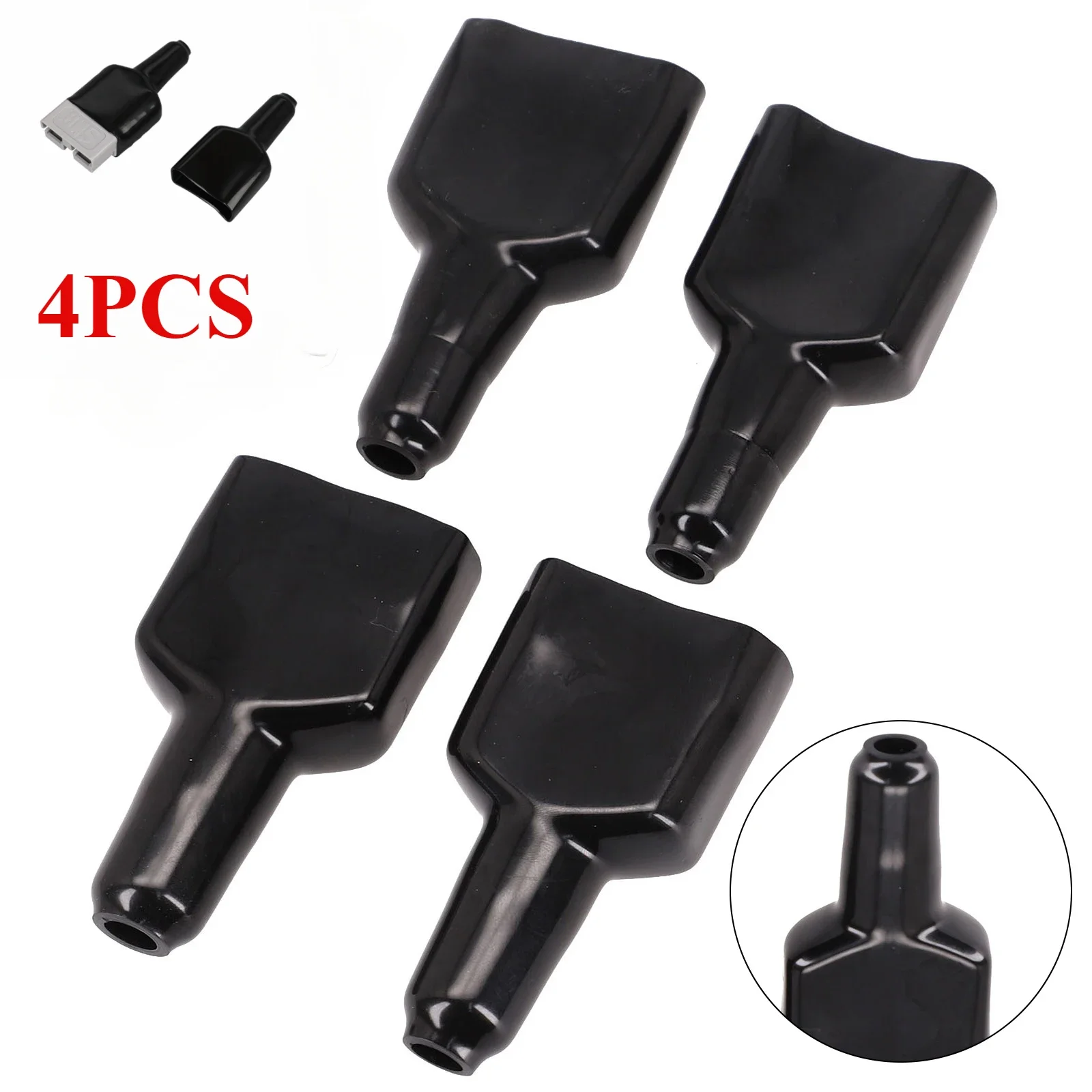 

4PCS Plug Cover Waterproof 50A for Anderson Plug Connector Dustproof Cable Jacket Black for Caravan Solar Panel Accessories Hand