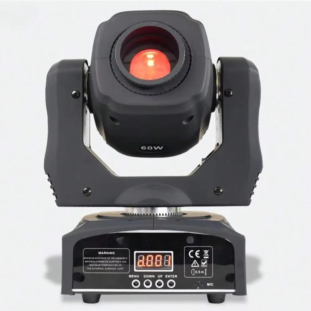 60W Moving Head LED Spot Light with DMX Control Lyre Projector Ideal for DJ Party and Lighting