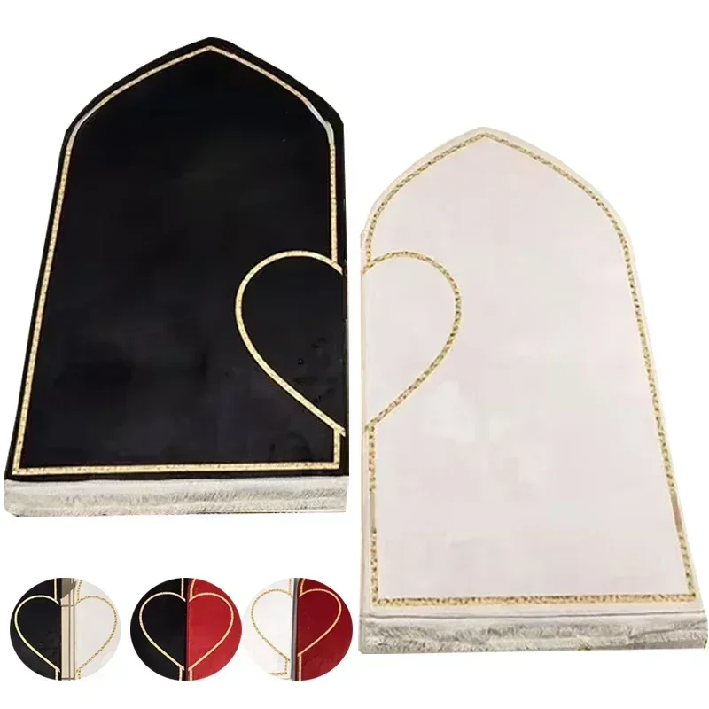 2PCS/set Thick Printed Flannel Adult Worship Mat Prayer Mat Prayer Mat Couple Set Carpets for Living Room Rug for Bedroom