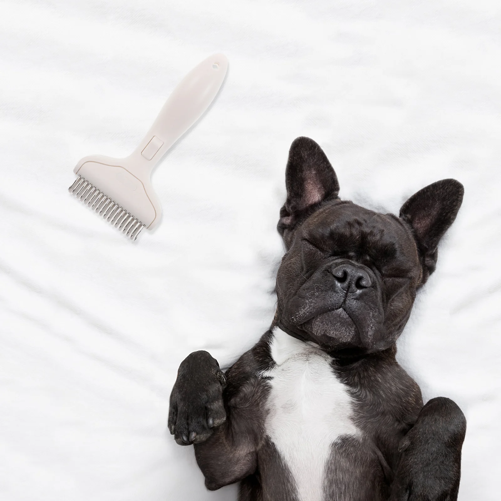 أداة تهذيب الحيوانات الأليفة دبابيس من الفولاذ المقاوم للصدأ مشط إزالة الشعر للقطط والكلاب إزالة معطف فضفاض فرشاة تشابك الشعر